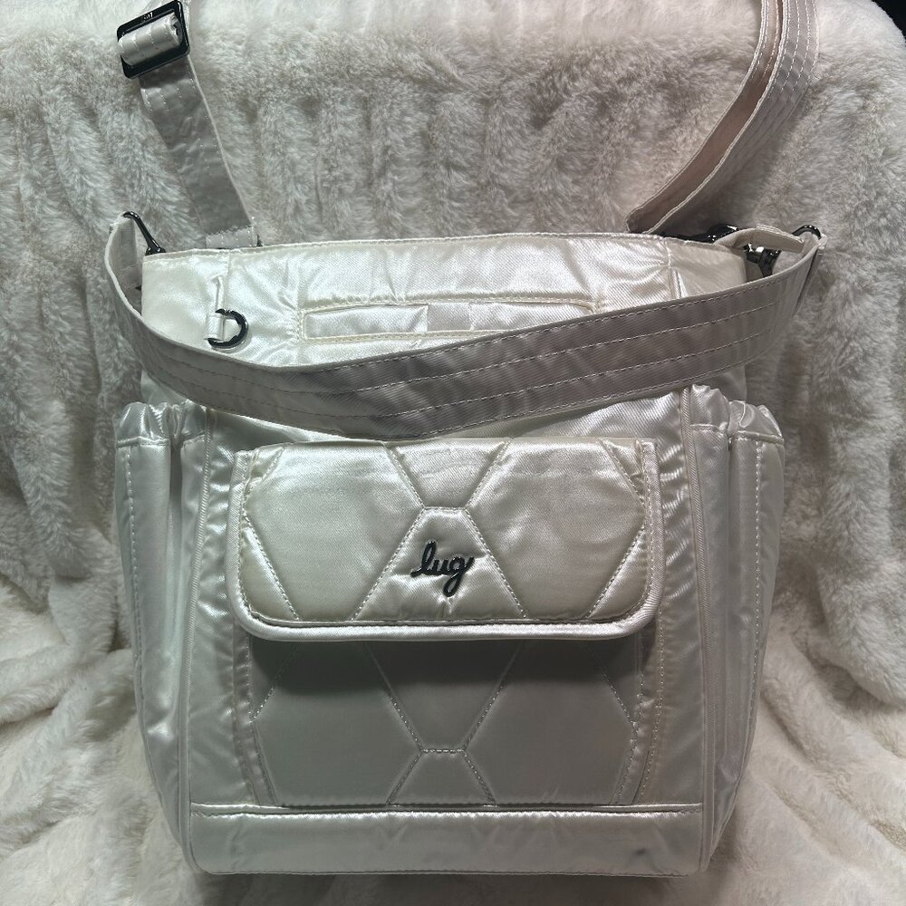 Lug Metallic Diamond Toss Convertible Crossbody Bag
